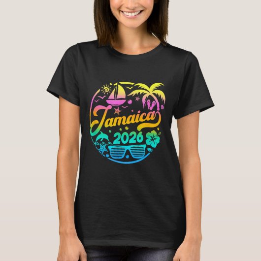 Jamaica 2026 Family Vacation Beach Matching Group  Tシャツ (正面)