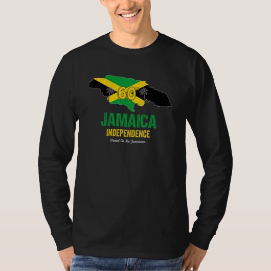 Jamaica 60th Celebration Independence Proud Jamaic Tシャツ (正面)