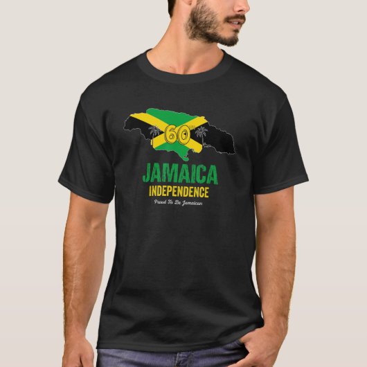 Jamaica 60th Celebration Independence Proud Jamaic Tシャツ (正面)