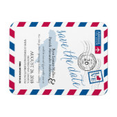 JAMAICA Airmail日付を保存 マグネット (横)