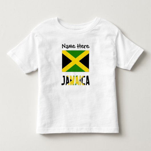 Jamaica and Jamaican Flag with Your Name トドラーTシャツ (正面)