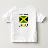 Jamaica and Jamaican Flag with Your Name トドラーTシャツ (裏面)
