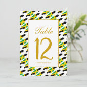 JAMAICA Banquet Celebration Wedding Table Number サンキューカード (スタンド正面)