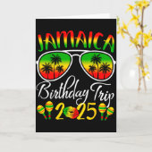 Jamaica Birthday Trip 2025 Funny Family Matching  カード (黄色い花)