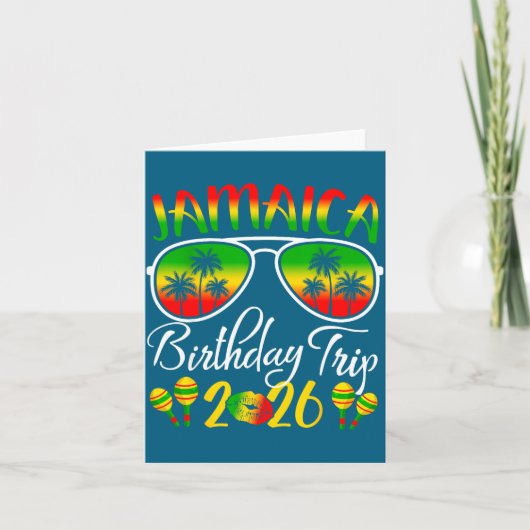 Jamaica Birthday Trip Vacation Summer 2026 Outfit  カード (正面)