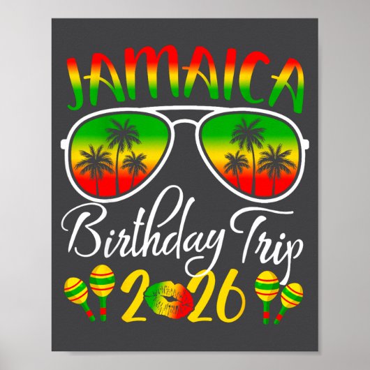 Jamaica Birthday Trip Vacation Summer 2026 Outfit  ポスター (正面)