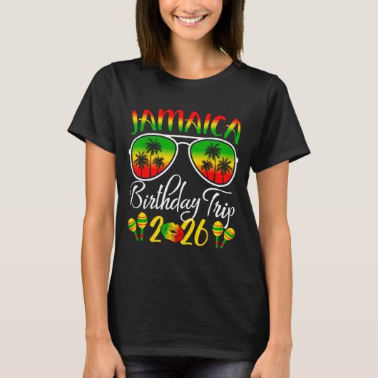 Jamaica Birthday Trip Vacation Summer 2026 Outfit  Tシャツ (正面)