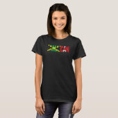 Jamaica Canada Flag for Half Canadian Jamaican Roo Tシャツ (正面フル)