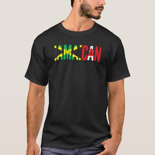 Jamaica Canada Flag for Half Canadian Jamaican Roo Tシャツ (正面)