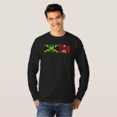 Jamaica Canada Flag for Half Canadian Jamaican Roo Tシャツ (正面フル)