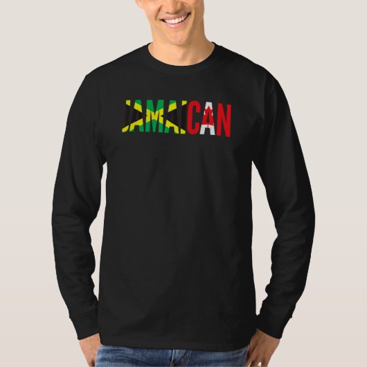 Jamaica Canada Flag for Half Canadian Jamaican Roo Tシャツ (正面)