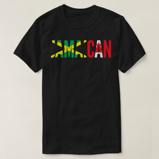 Jamaica Canada Flag Themed for Half Canadian Jamai Tシャツ (デザイン正面)