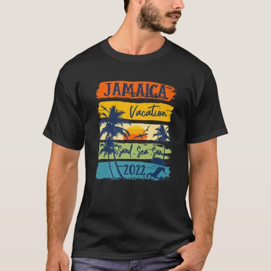 Jamaica Caribe Vacation 2022 Matching Family Group Tシャツ (正面)