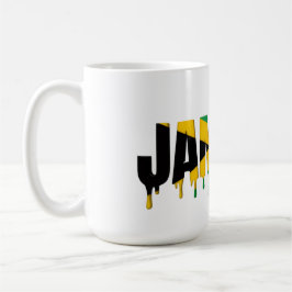 Jamaica Drip Text | Caribbean Flag Design | Fan  コーヒーマグカップ