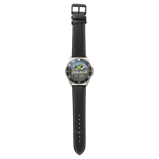 "Jamaica Est. 1962" Blue Mountains With Flag 腕時計 (フラット)