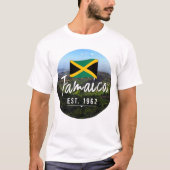 "Jamaica Est. 1962" Blue Mountains With Flag Tシャツ (正面)