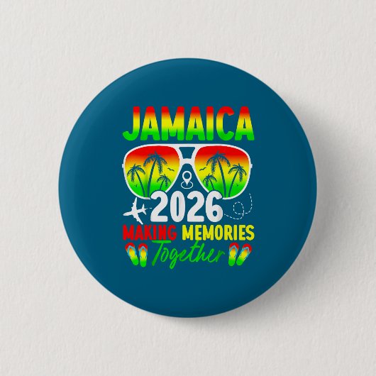 Jamaica Family Reunion 2026 Making Memories Vacati 缶バッジ (正面)