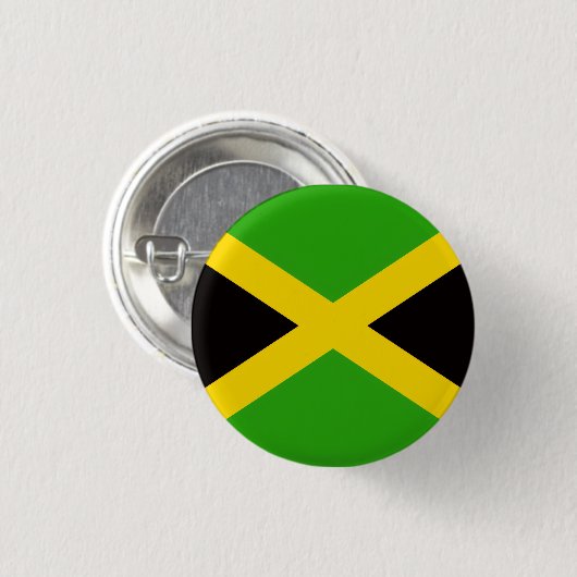 Jamaica Flag Button Jamaican Pride 缶バッジ (正面&裏面)