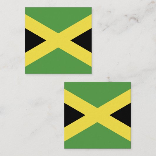 Jamaica Flag Emblem スクエア名刺 (正面/裏面)