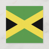 Jamaica Flag Emblem スクエア名刺 (裏面)