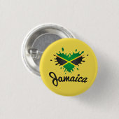 Jamaica Flag Island - Proud Jamaicans - Button 缶バッジ (正面&裏面)