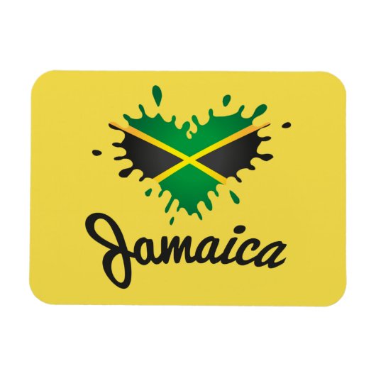 Jamaica Flag Island - Proud Jamaicans - Magnet マグネット (横)