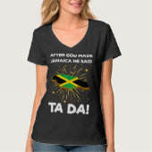 Jamaica Flag Map Jamaican Tシャツ (正面)