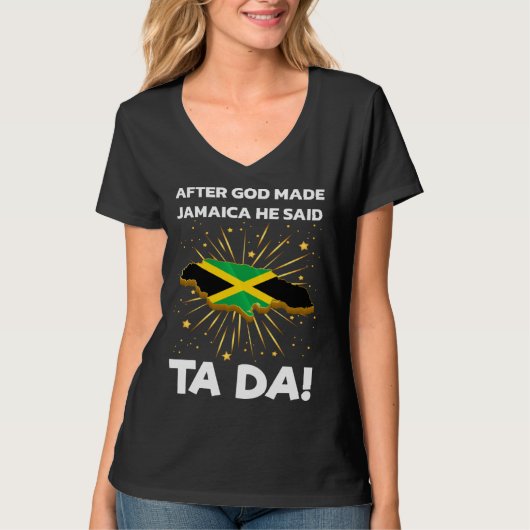 Jamaica Flag Map Jamaican Tシャツ (正面)