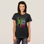 Jamaica Flag Mexico Grown Country Flags Stripes Tシャツ (正面フル)