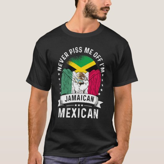 Jamaica Flag Mexico Grown Humor Citizen Pride Tシャツ (正面)