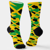 Jamaica Flag Modern Art Rasta Roots Camo Socks ソックス (傾斜あり)