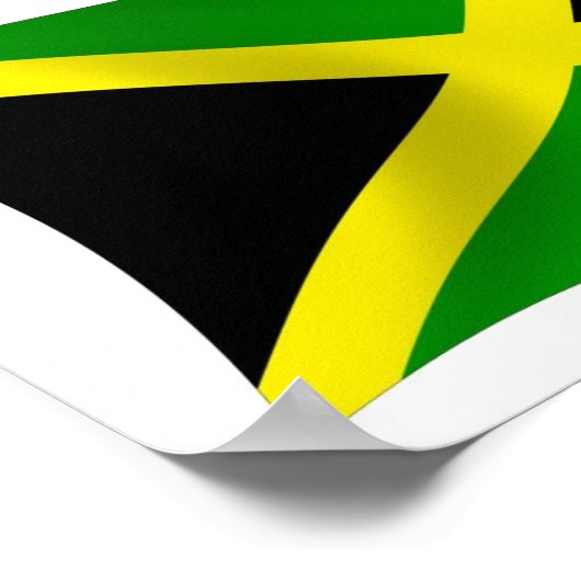 Jamaica Flag Poster Print ポスター (角)