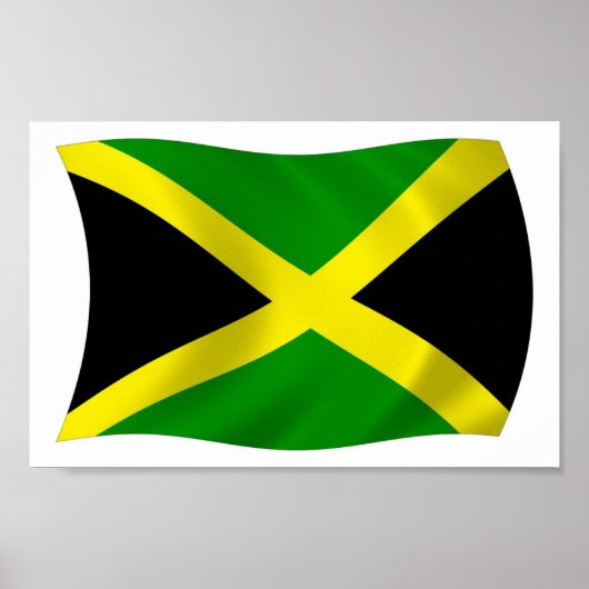 Jamaica Flag Poster Print ポスター (正面)