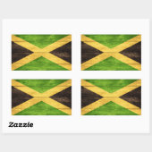 Jamaica Flag - Proud Jamaicans - Rasta Sticker 長方形シール (シート)