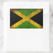 Jamaica Flag - Proud Jamaicans - Rasta Sticker 長方形シール (バッグ)