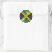 Jamaica Flag Proud Jamaicans Reggae Music Sticker ラウンドシール (バッグ)