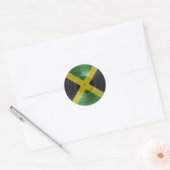 Jamaica Flag Proud Jamaicans Reggae Music Sticker ラウンドシール (封筒)