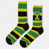 Jamaica Flag Socks Proud Jamaicans Rasta Roots ソックス (左)