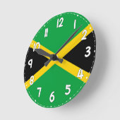 Jamaica Flag Wall Clock - flag of jamaica ラウンド壁時計 (傾斜)