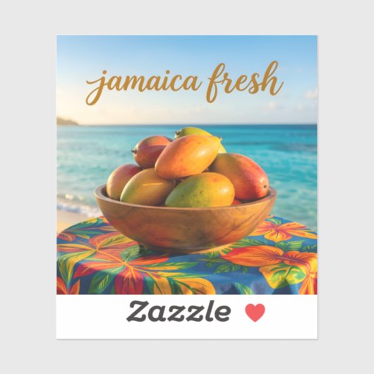 Jamaica fresh mango by the sea シール (シート)