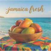 Jamaica fresh mango by the sea シール (正面)