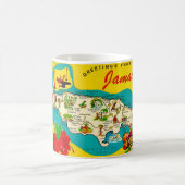 Jamaica Illustrated Map Postcard Mug コーヒーマグカップ (中央)