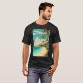 Jamaica Illustration Travel Art Vintage Tシャツ (正面フル)