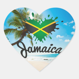 Jamaica Island Love - Proud Jamaicans - Sticker ハートシール
