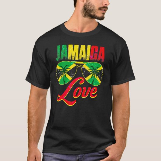 Jamaica Jamaican Flag Caribbean Vacation Reggae Tシャツ (正面)
