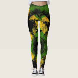 Jamaica Lion Flag Proud Jamaicans - Yoga Leggings レギンス