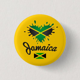 Jamaica Love Jah Rastafari Reggae Rasta Button 缶バッジ