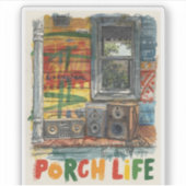 Jamaica porch life  シール (正面)