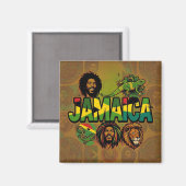 Jamaica proud magnet with jamaican colors マグネット (正面/裏面)