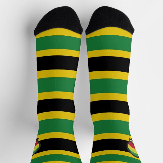 Jamaica Rasta Reggae Bobby Roots One Love Socks ソックス (上部)